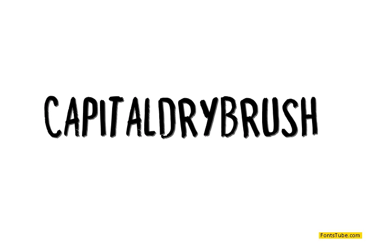 Capital Dry Brush Font