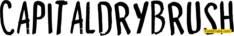 Capital Dry Brush Font