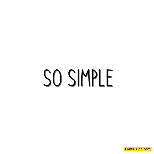 So Simple Font