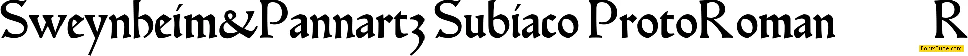 Sweynheim & Pannartz Font Family