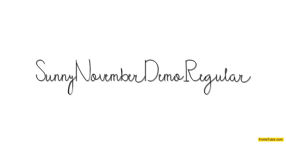 Sunny November Demo Font