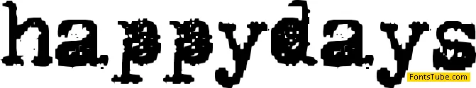 Happy Days Font