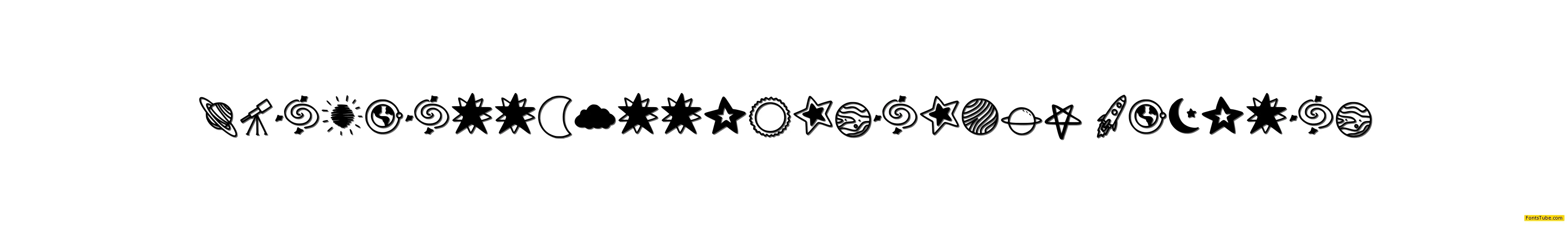 Spaceally Illustration Font