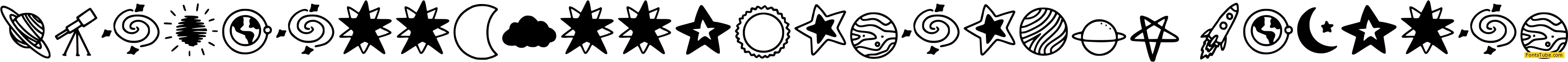 Spaceally Illustration Font