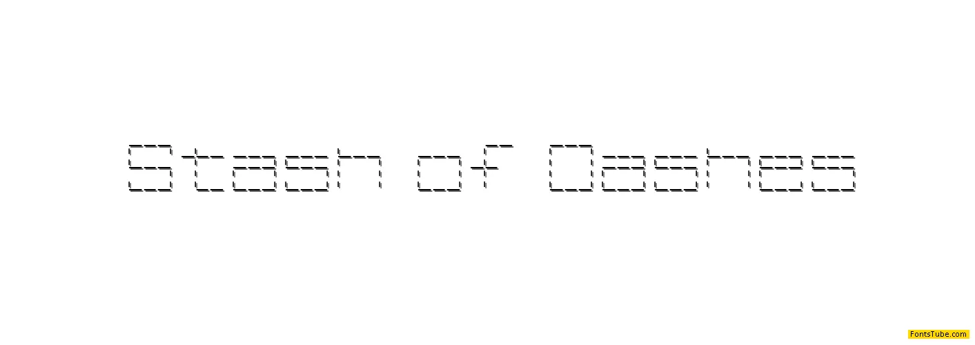 Stash of Dashes Font
