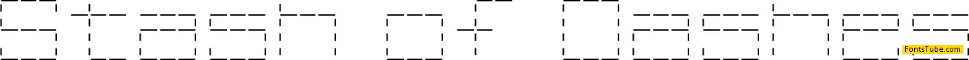 Stash of Dashes Font
