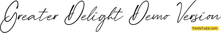 Greater Delight Demo Version Font