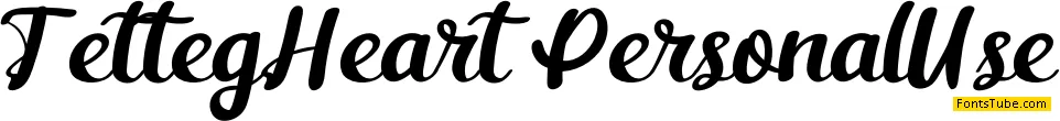Tetteg Heart Font