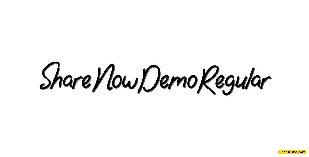 Share Now Demo Font