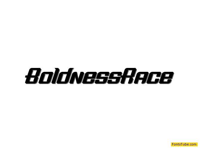 Boldness Race Font