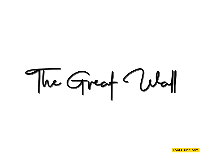 The Great Wall 2 Font