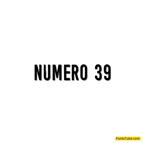 Numero 39 Font