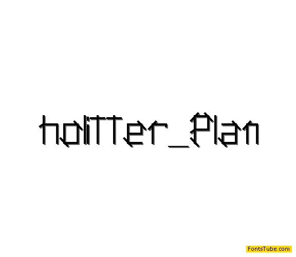 Holitter Plan Font