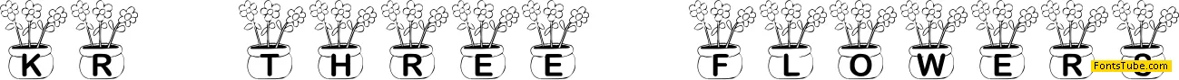 KR Three Flowers Font