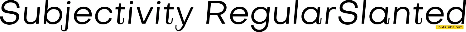 Subjectivity Font Family