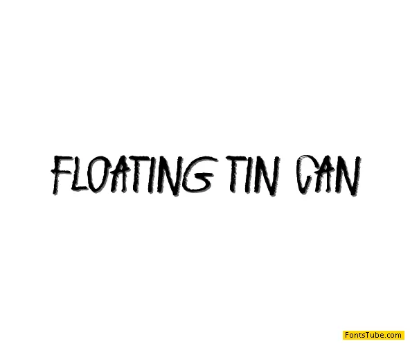 Floating tin can Font