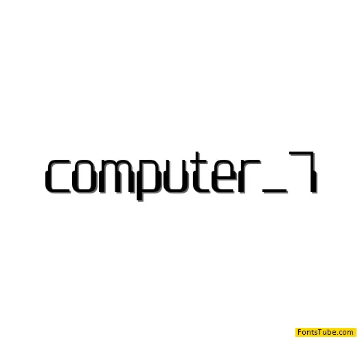 Computer 7 Font