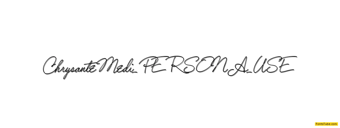 Chrysante PERSONAL USE Font Family