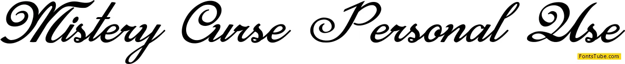 Mistery Curse Personal Use Font