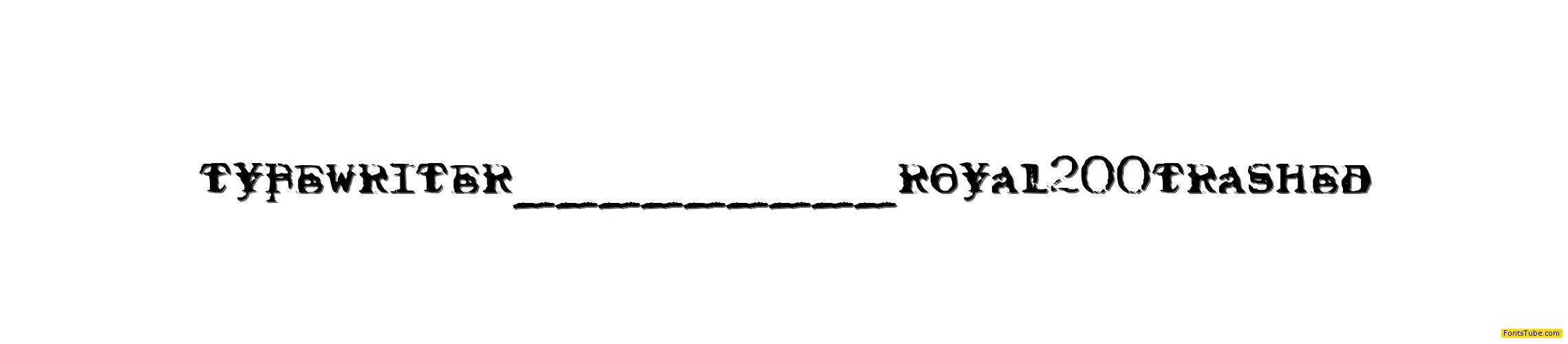 Typewriter Royal 200 Trashed Font