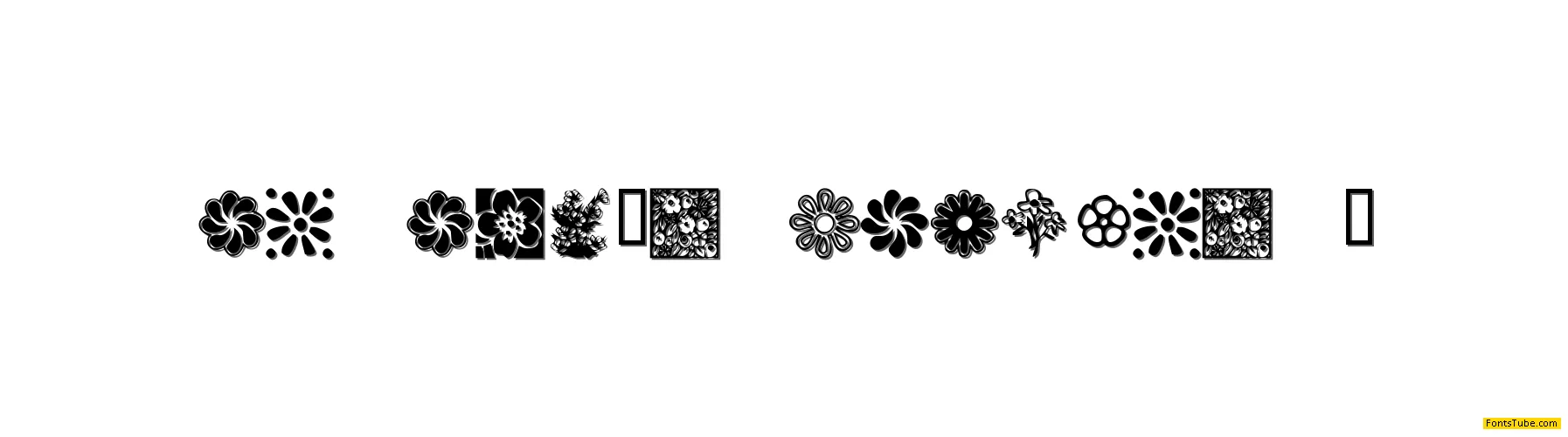 KR Kat's Flowers 2 Font