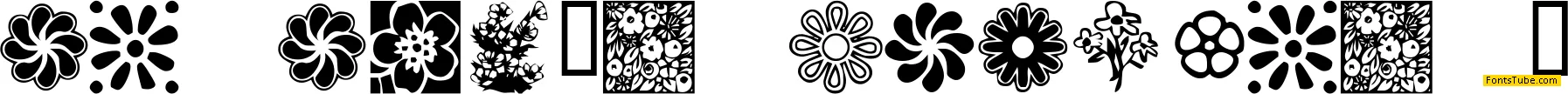 KR Kat's Flowers 2 Font