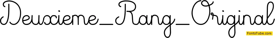 Deuxieme Rang Font Family