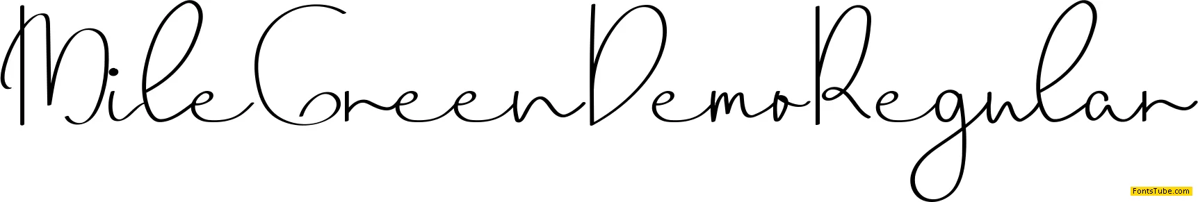 Mile Green Demo Font