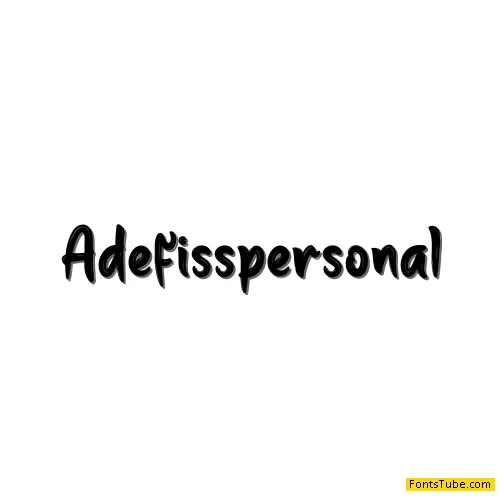 Adefisspersonal Font