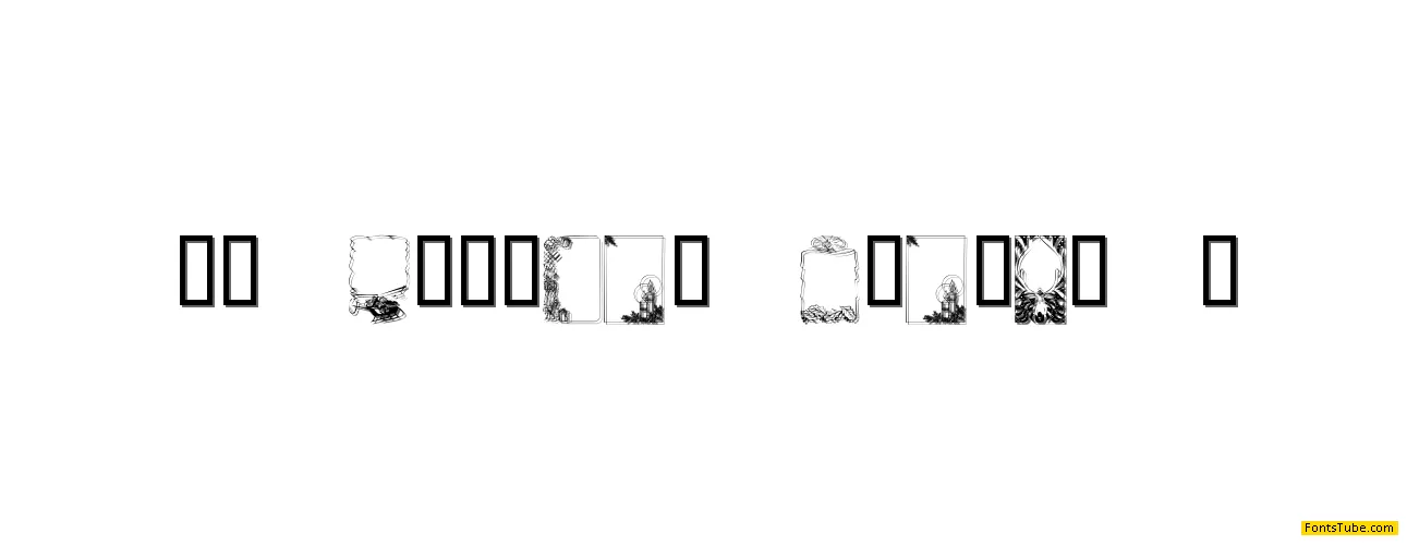 KR Holiday Frames 1 Font
