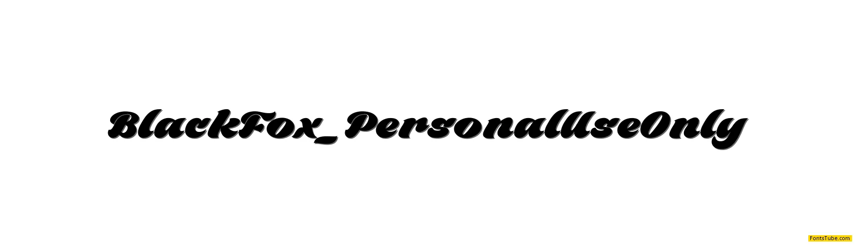 Black Fox Personal Use Only Font