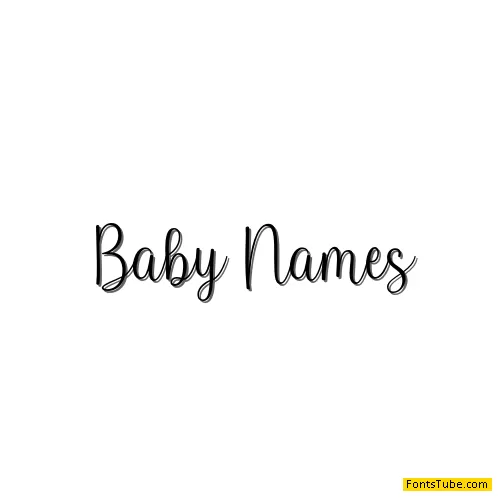 Baby Names Font