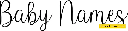 Baby Names Font