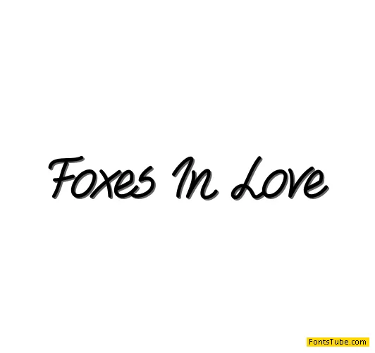 Foxes In Love Font