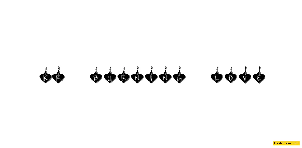 KR Burning Love Font