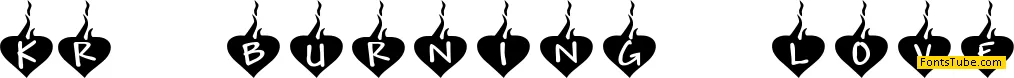 KR Burning Love Font