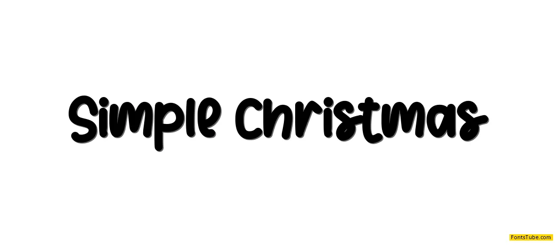 Simple Christmas - Personal use Font
