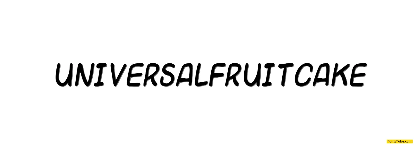 Universal fruitcake Font