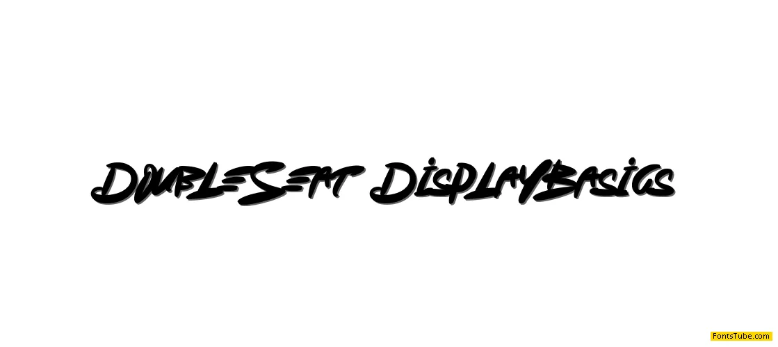 Double Seat Display Basics Font