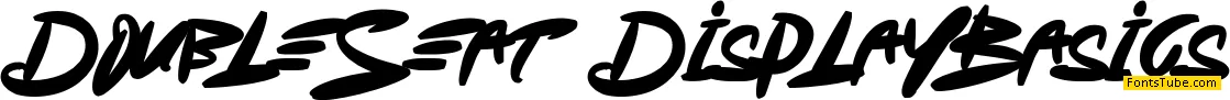 Double Seat Display Basics Font