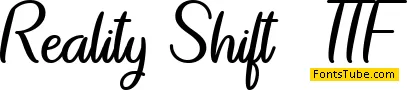 Reality Shift Font