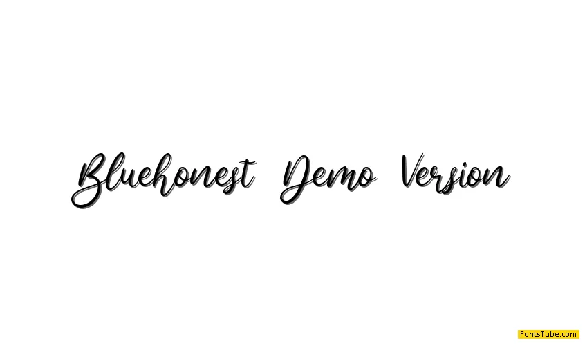 Bluehonest Demo Version Font