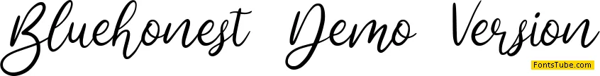 Bluehonest Demo Version Font