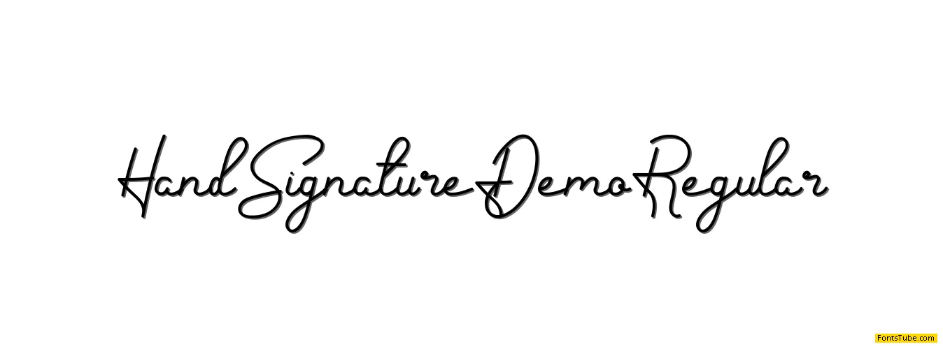 Hand Signature Demo Font