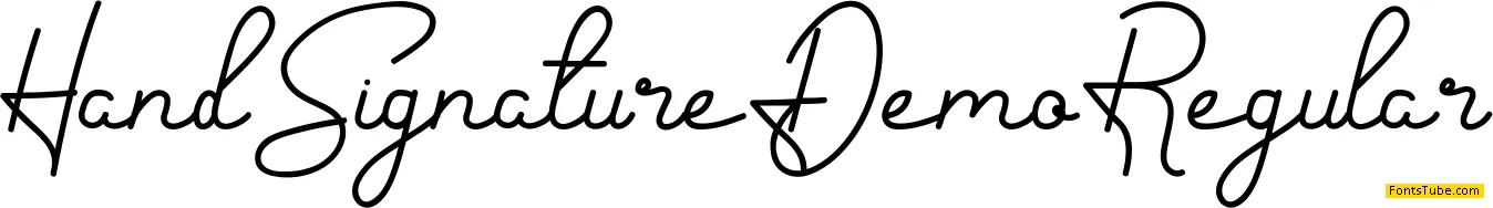 Hand Signature Demo Font