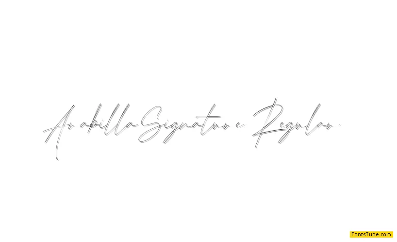 Arabilla Signature Font
