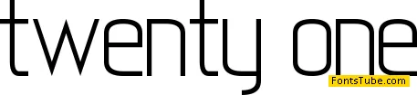 twenty-one Font