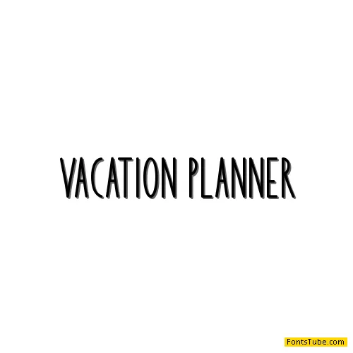 Vacation Planner Font