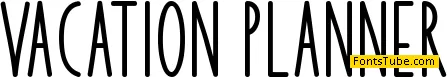 Vacation Planner Font