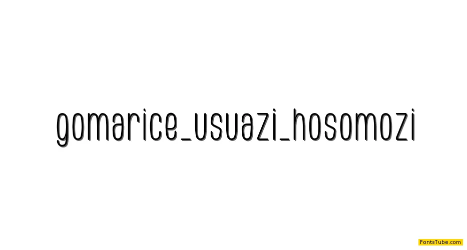Usuazi Hosomozi Font
